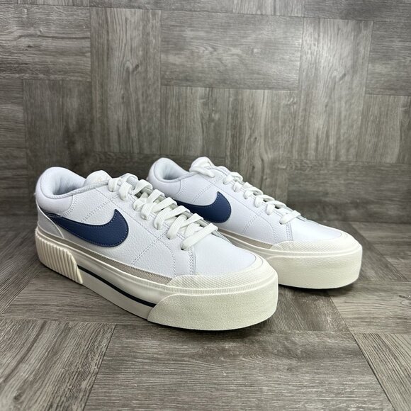 Nike Court Legacy Lift Women's size 9.5 White Blue Causal Shoes DM7590-104 - Picture 5 of 8
